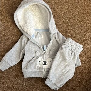 Carter's Gray Bear Hoodie and Pants Set